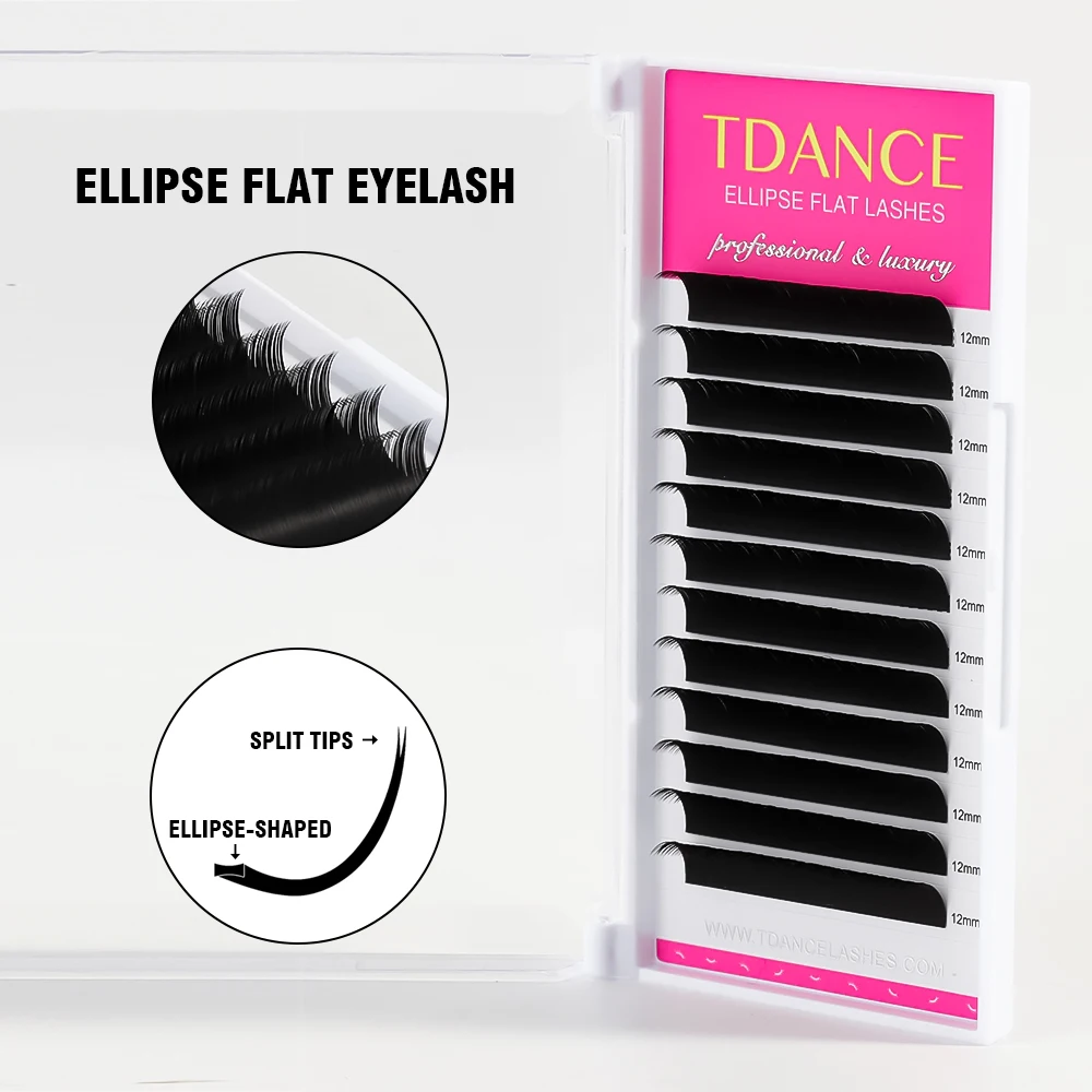 TDANCE Klassische Flache Wimpernverlängerungen Individuelle Matte Nerz-Wimpern Weiche Individuelle Split-Tips Matte Weiche Faux-Nerz Falsche Wimpern – Detail 1