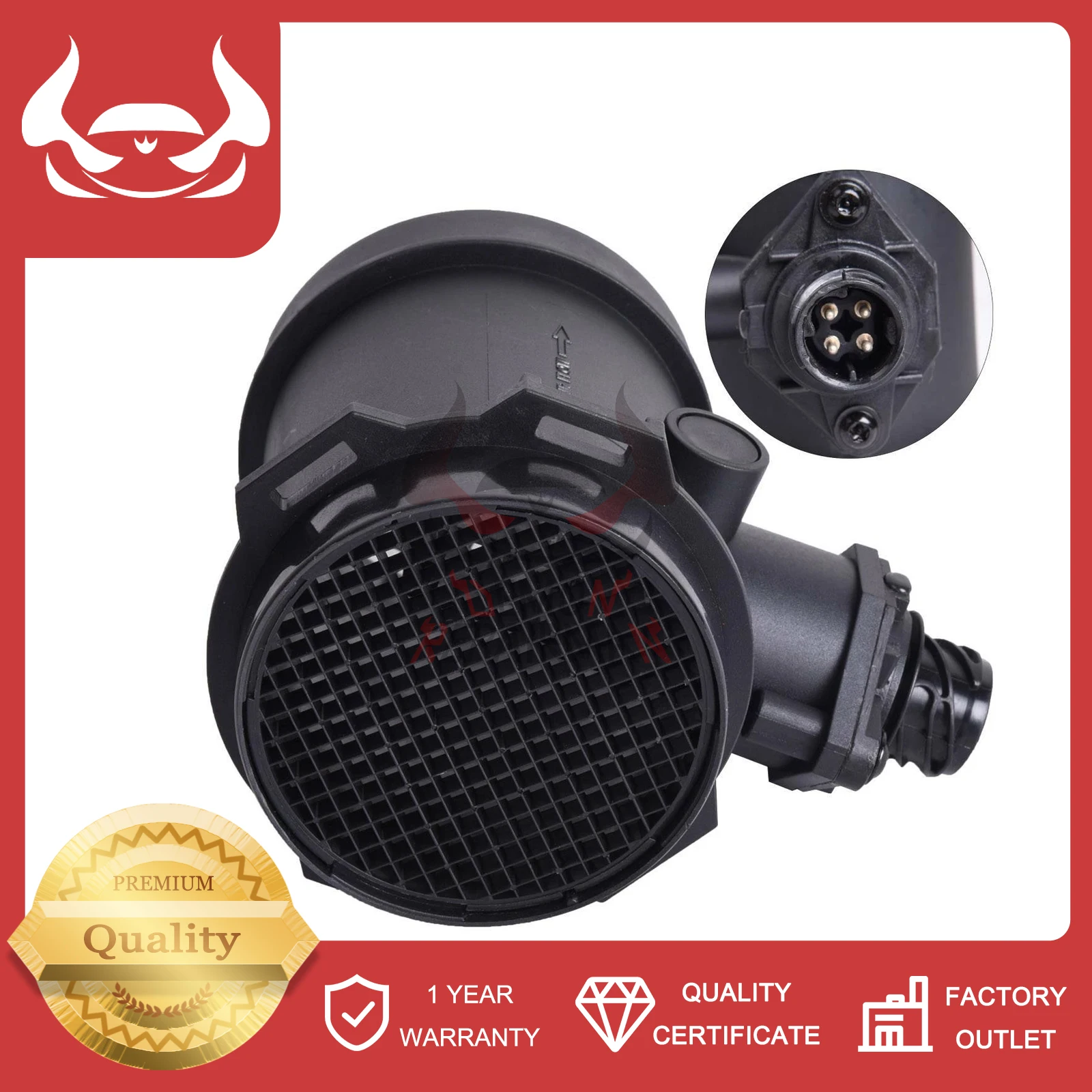 Mass Air Flow MAF Sensor 13621702078 Compatible With BMW E36 E34 320i 325i 520i 525i M50 2.0L 2.5L Auto Engine Parts 0280212014