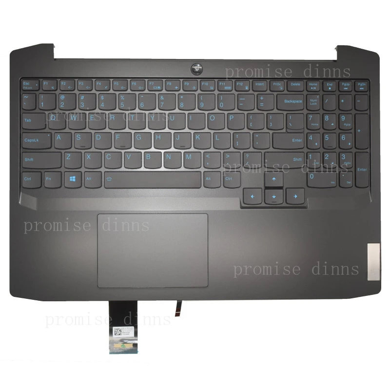 

Новый верхний корпус (палмрест) для Ideapad Gaming 3-15ARH05 82EY с американской раскладкой клавиатуры с подсветкой и тачпадом