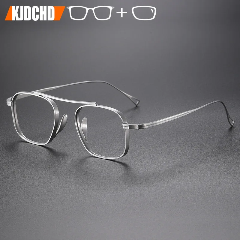 

Square Doctor With Prescription Glasses Men Titanium Progressive Myopia Photochromic Eyeglasses Bifocal Optical Retro Eyewear