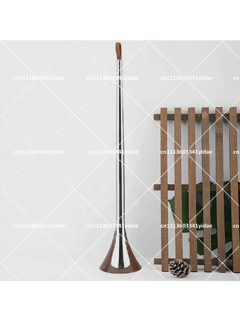 Walnut Wood Stainless Steel Extra Long Shoe Horn Metal Shoe Lifter Shoe Wearer High-end Feel Star-rated Hotel
