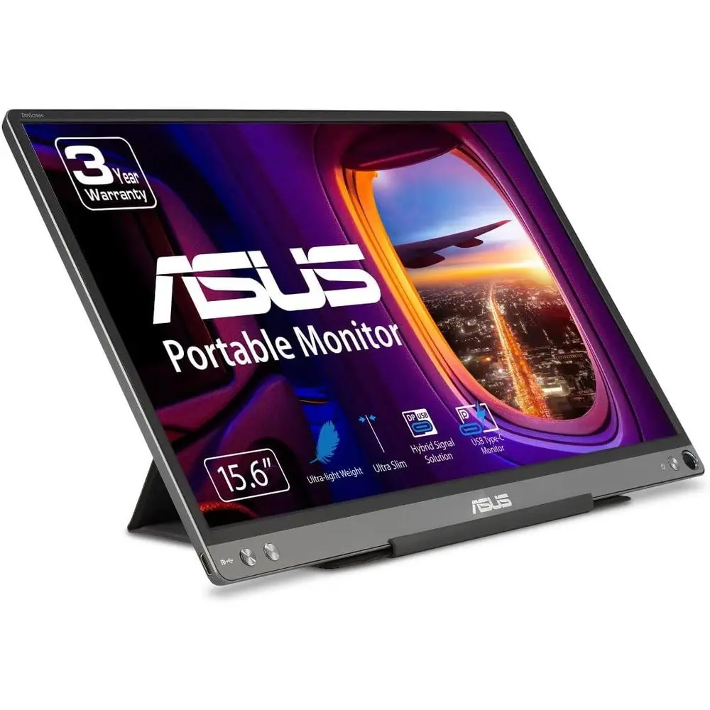 

Портативный USB-монитор 15.6 дюймов 1080P - Full HD IPS, USB-C, защита глаз, антибликовое покрытие, умный чехол, для смартфона или ноутбука, гарантия 3 года