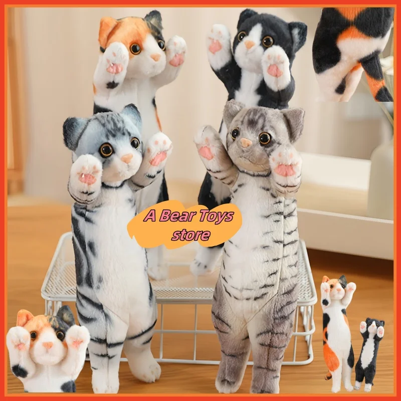 

25/40/58cm Kawaii Raise Hand Kitten Plush Toys Lovely Caicai Cat Black Cat Dolls Stuffed Soft Animal Toy Nice Kids Birthday Gift