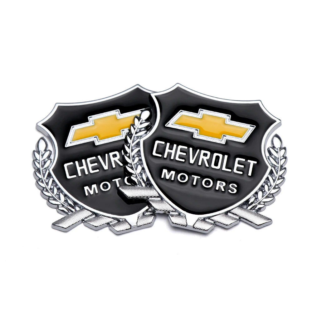 1Pcs 3D Car Styling Body Trunk Aluminum Alloy Emblem Badge Stickers For Chevrolet Cruze Lacetti Spark Sonic Captiva Impala Sail