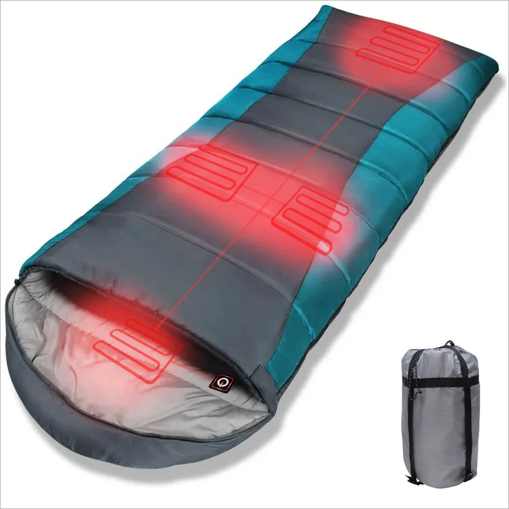 

Mummy Portable 12V Electric Heated Sleeping Bag Blanket Waterproof for Outdoor Camping Hiking Winter Sports Europe Style
