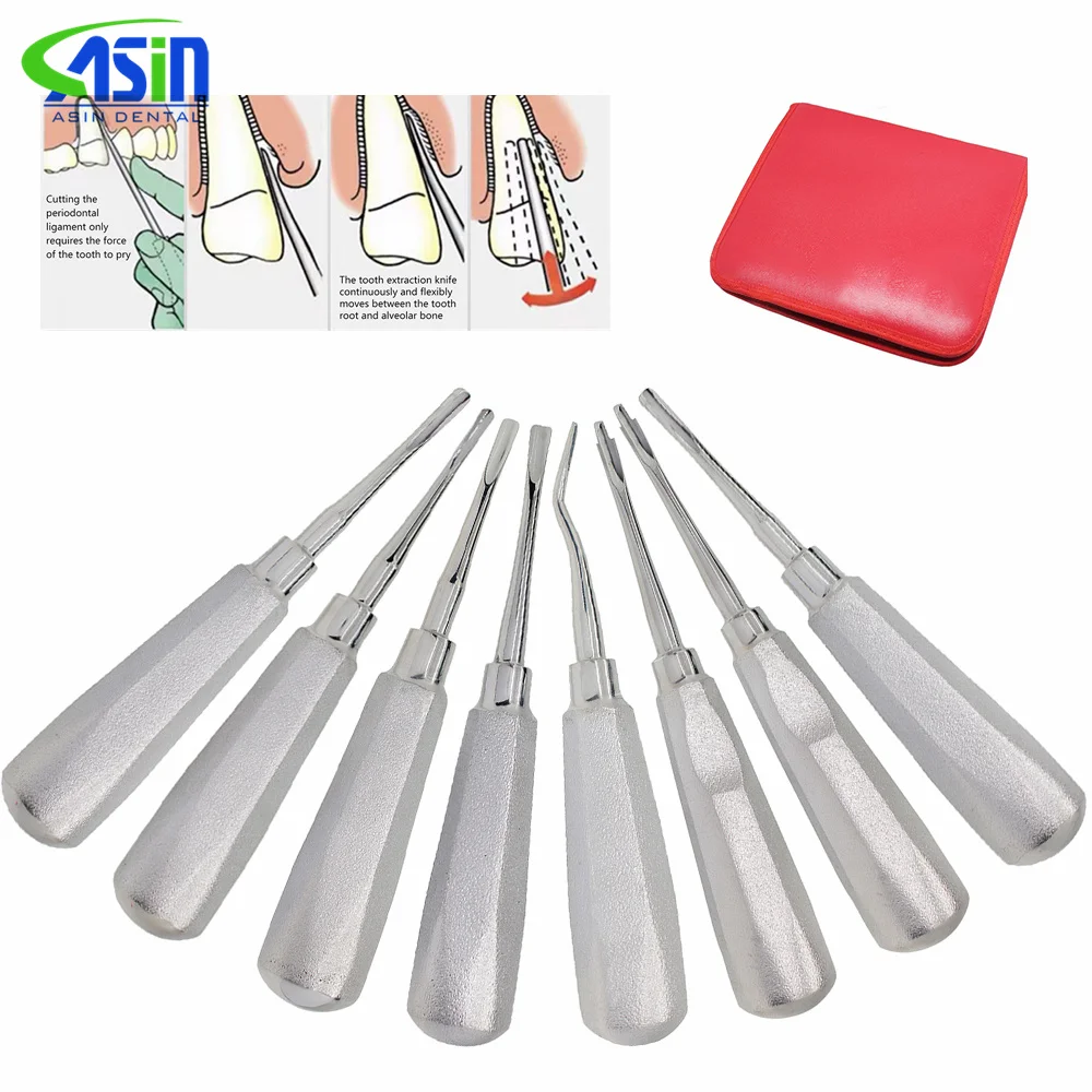 DEASIN Good quality 8pcs Dental elevator kit Dental Orthodontic Oral Surgery Elevators Surgical Instrument lab dentistry dentist