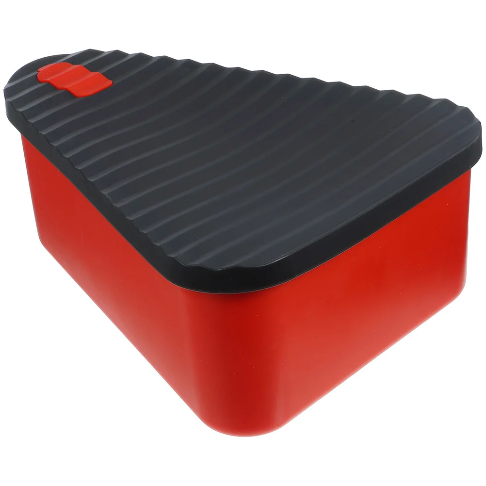 

Silicone Storage Box Pizza Slice Carrier Dessert Container Red Small Capacity Food Preservation Safe Healthy Portable Design
