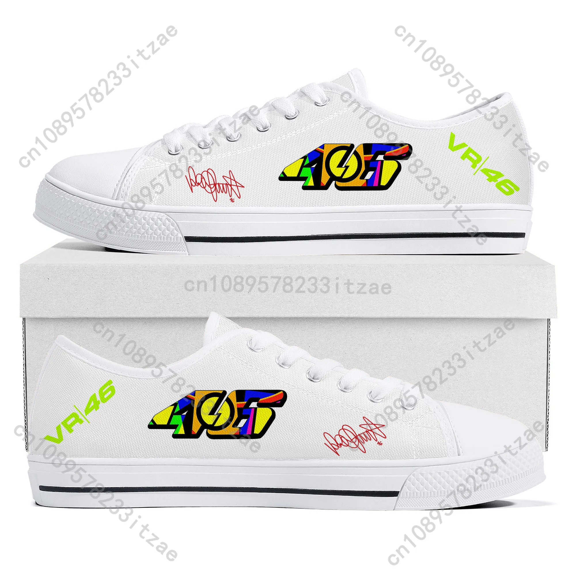 

Italian Motorcycle Racer Rossi Low Top Sneakers Mens Womens Teenager High Quality Canvas Sneaker couple Casual Shoes Custom Shoe