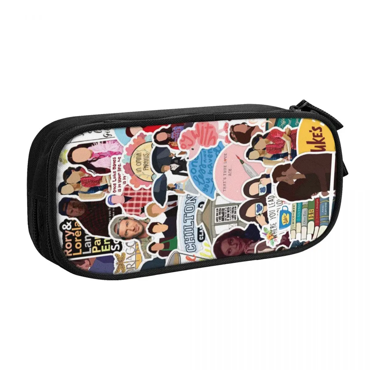 Custom Kawaii Gilmore Girls Graffiti Pencil Case for Girls Boys Large Capacity Pen Box Bag School Supplies