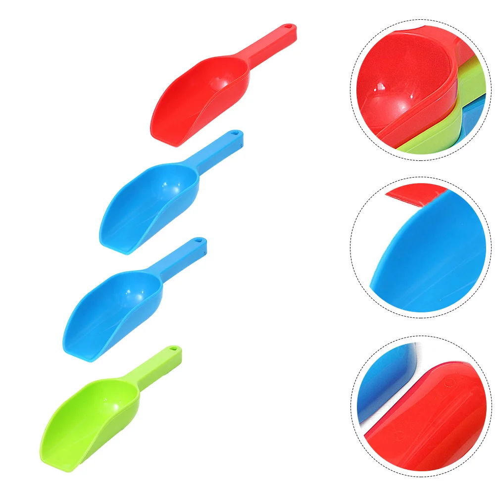 4 قطع من ألعاب بلاستيكية مضحكة مع مجرفة ثلج للأطفال في الهواء الطلق لمجموعة معاول الشاطئ الصيفية للأطفال