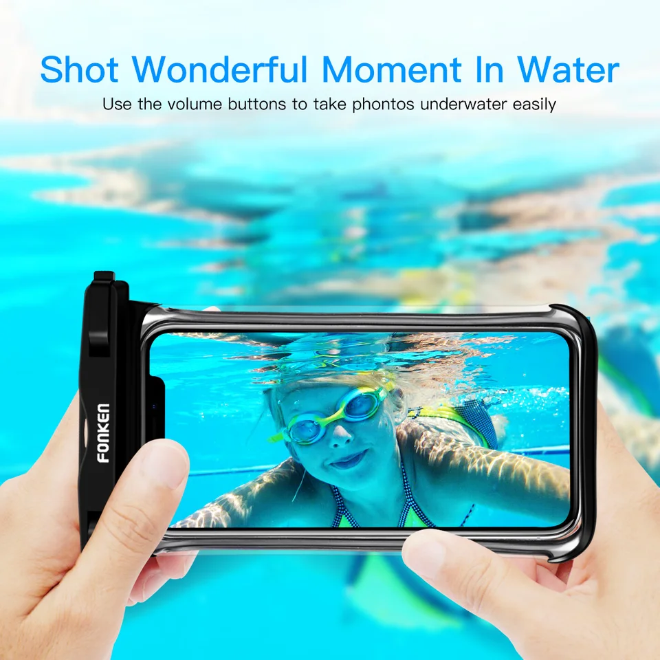 Bolsa universal impermeable para teléfono, funda tipo bolsillo, seca bajo el agua, compatible con Apple iPhone, Huawei, Xiaomi, Samsung 5
