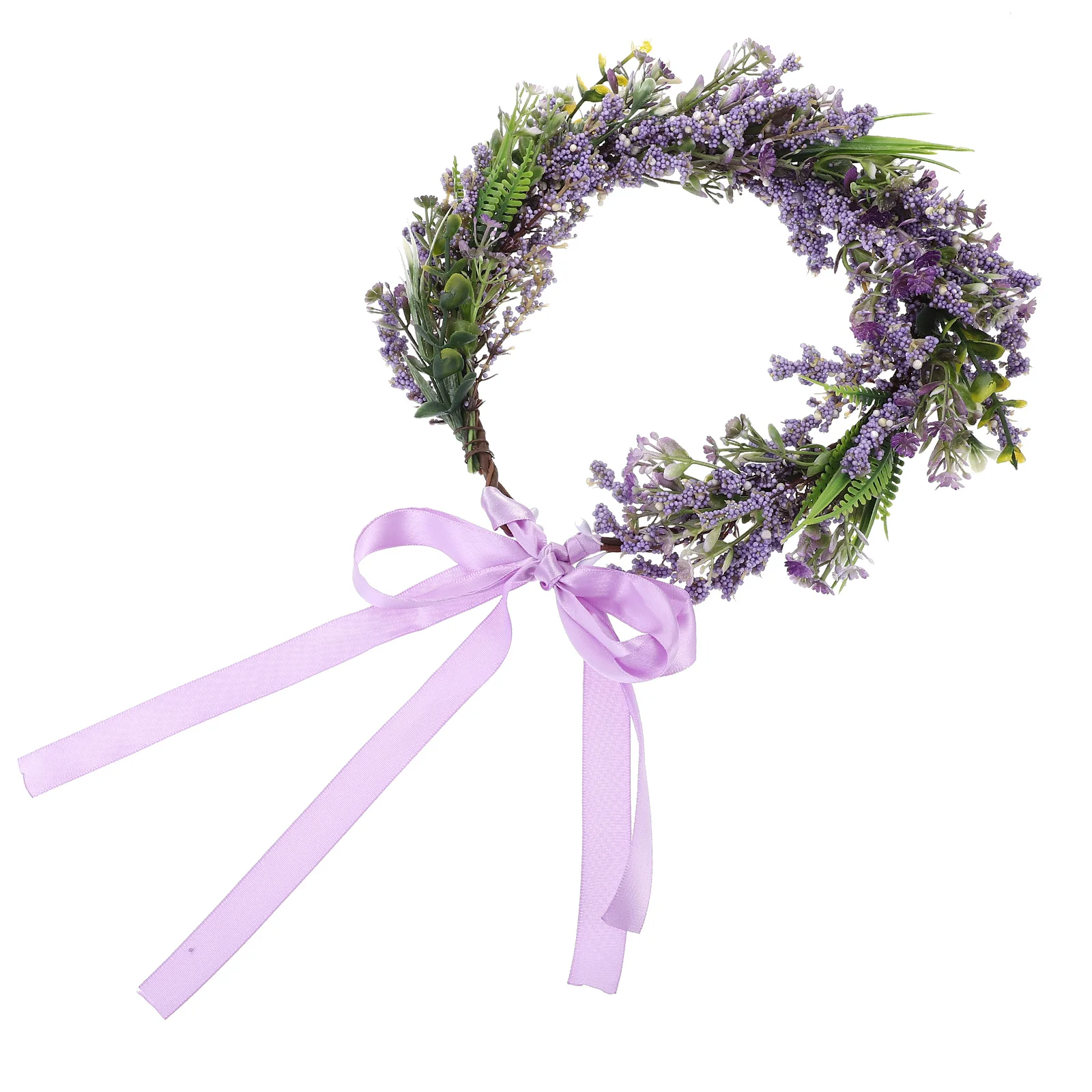 1 قطعة اليدوية محاكاة الخزامى الأزهار خوذة إكليل الشعر لحفلات الزفاف حفلة موسيقية حفلات جذابة الأزهار تاج الزفاف الشعر