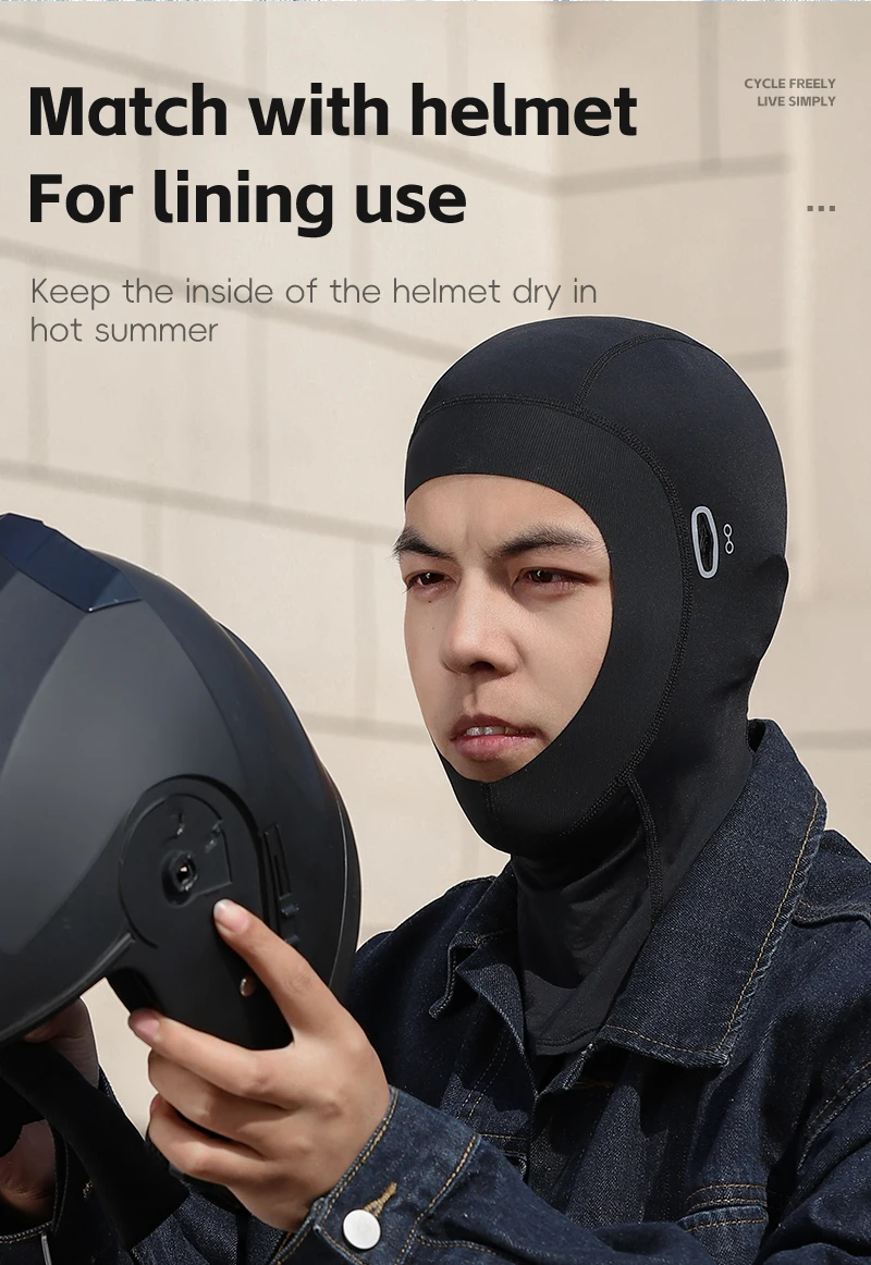 WEST BIKING Ice Silk Full Face Balaclava UPF50+Sun Protection Neck Guard Cycling Mask Breathable Quick Dry Headgear with Glasses