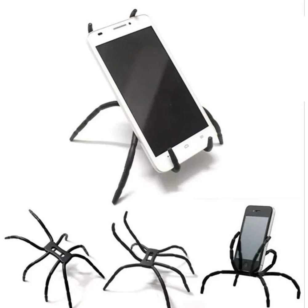Adjustable Spider Multi-Function Grip Phone Holder Stand Mount for Various Smartphones Black