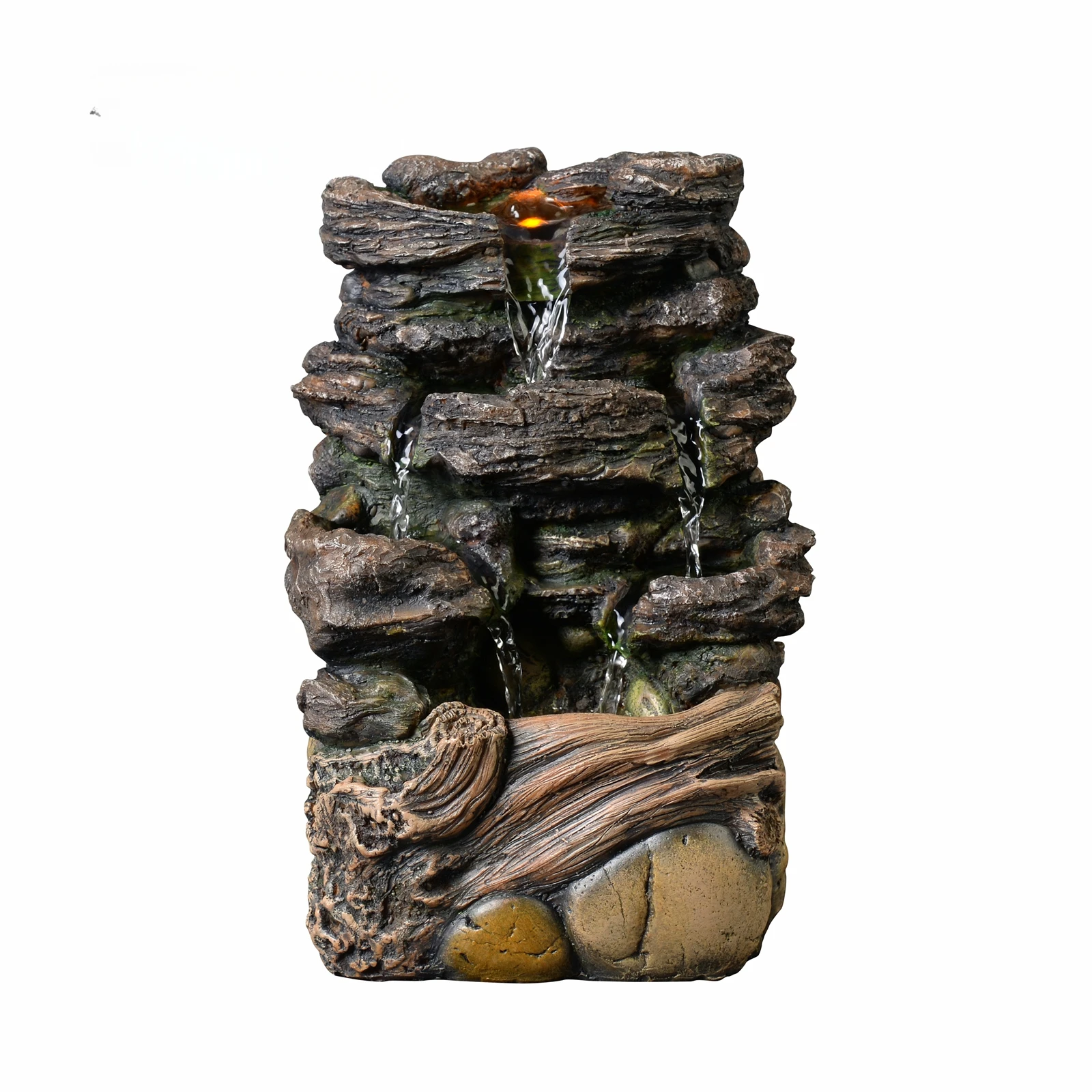 Creative Rockery Stone Flowing Water Ornaments Circulation Small Living Room Office Desk Surface Panel Humidifier