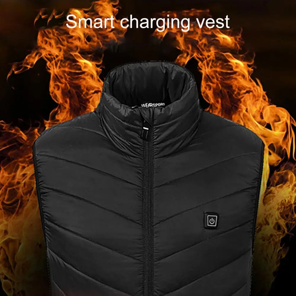 Thermal Winter Men USB Safe Constant Temperature Vest Waistcoat Outdoor Infrared Heating Vest Carbon Fiber Waistcoat