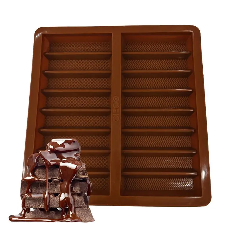 

Silicone Chocolate Mold Silicone Ice Tray Mold 7.68x7.48 Inches Stuffed Ice Tray Molds Rectangle Candy Bar Silicone Mold For