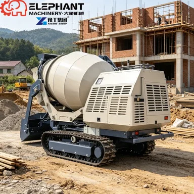 Industrial Concrete Mixer 1m³ Diesel Self-loading Cement Mixing Drum High Output