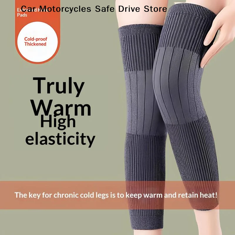 1 Pair Winter Knee Brace Pads KneeCap Protector Wool Kneepad Leg Warmers Knees Elastic Lady Stockings Windproof Coldproof Leg