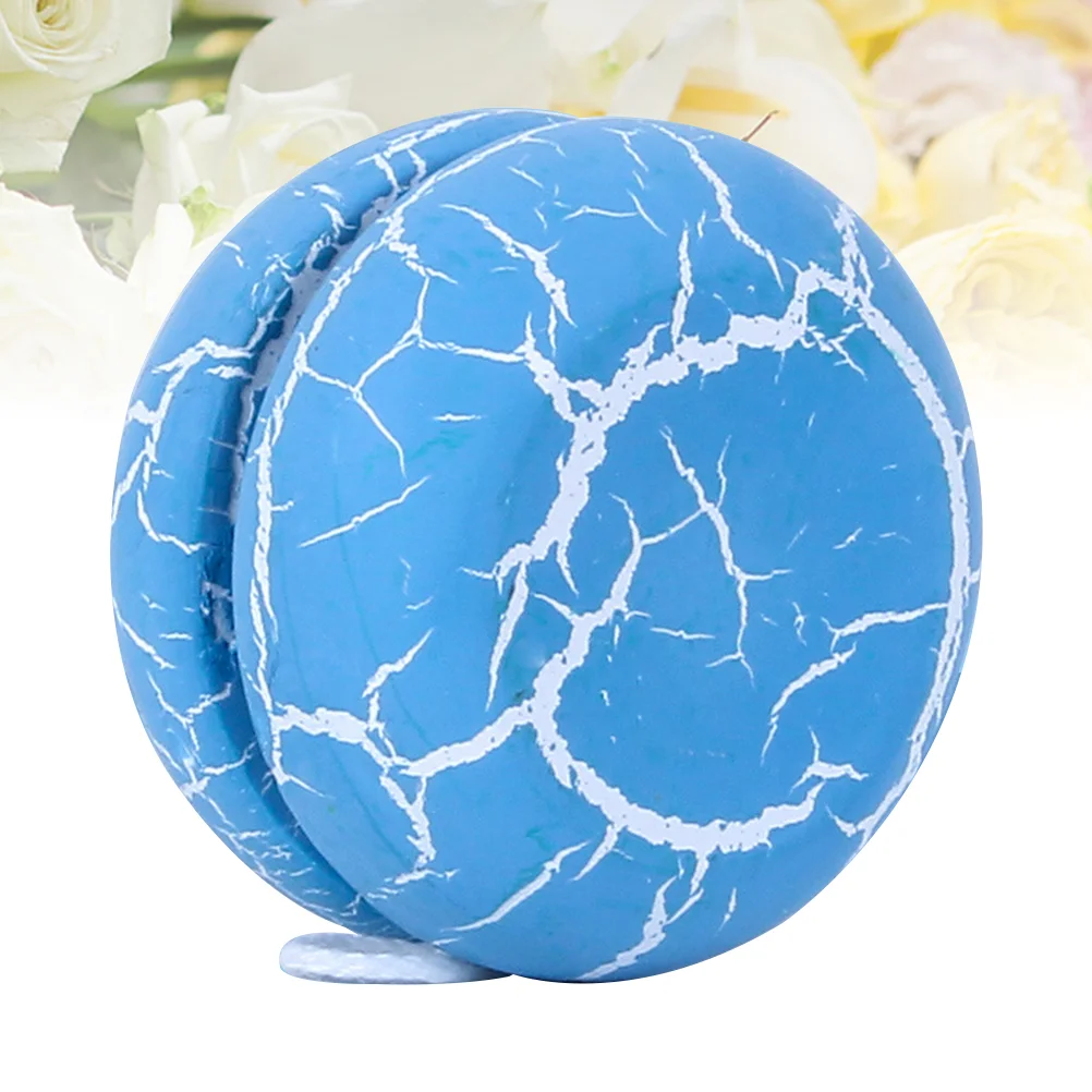 

1pc Wooden Crack Yoyo Toy Lovely Yoyo Ball Playthings for Kids Children Tollders (Blue) wooden yo-yo toy