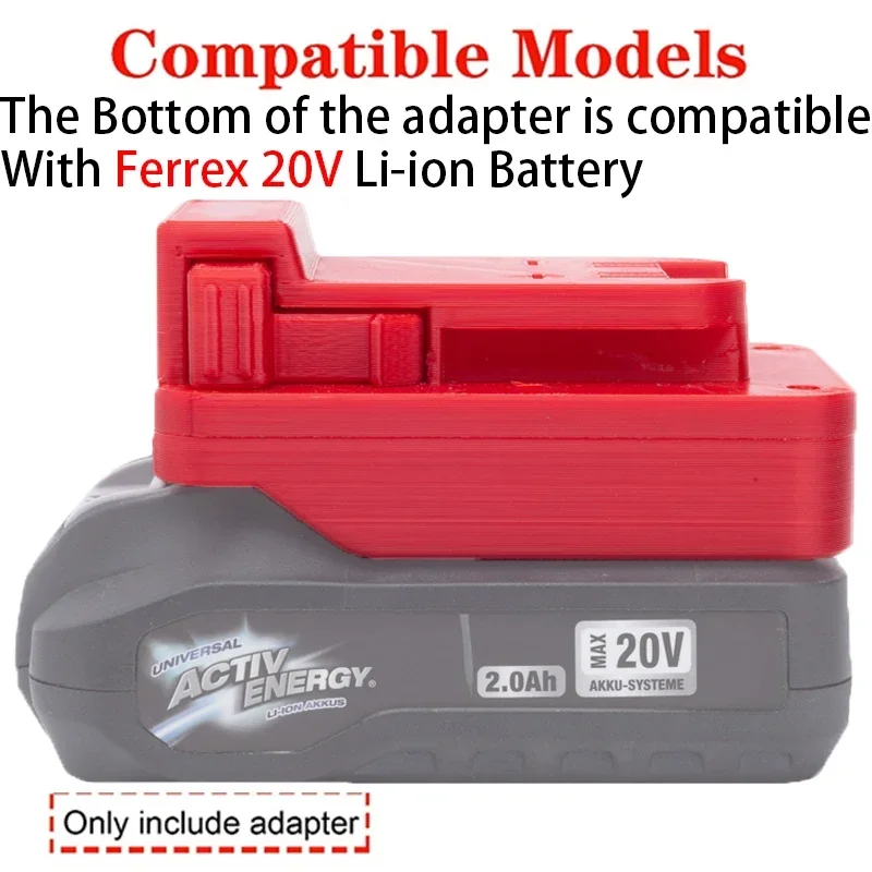 Battery Adapter/Converter for Milwaukee 18V Li-ion tools to Ferrex 20V Li-ion Battery Adapter power tool accessories