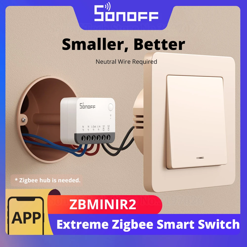 SONOFF ZBMINIR2 Extreme Zigbee Smart Switch Detach Relay External Switch Remote Control via eWeLink Support ZBBridge-U Gateway