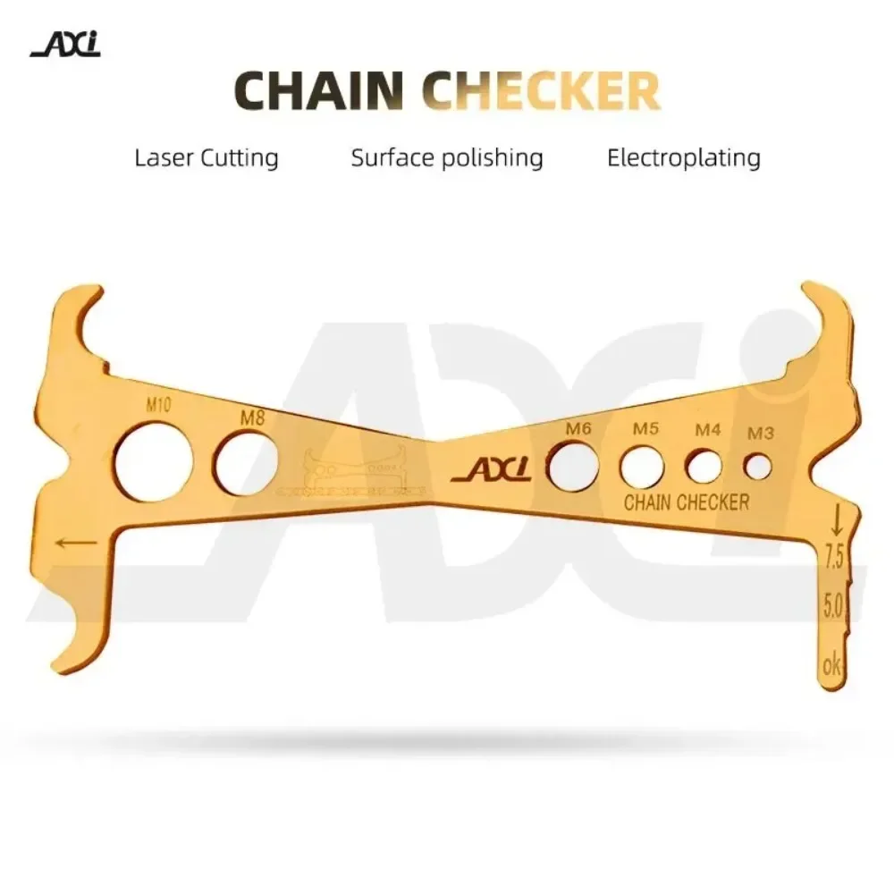 AXI Bike Chain Repair Tool Mountain Road Chains Gauge Measurement Ruler Bike Wear Checker Indicator Replacement Accessories