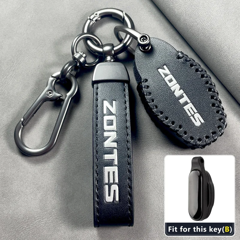 

Leather Motorcycle Key Case for Zontes Kiden GK350 125m 150m 150D 368E 368g 368D 368m 350D 350m ZT350-D Keychain Cover Shell Fob