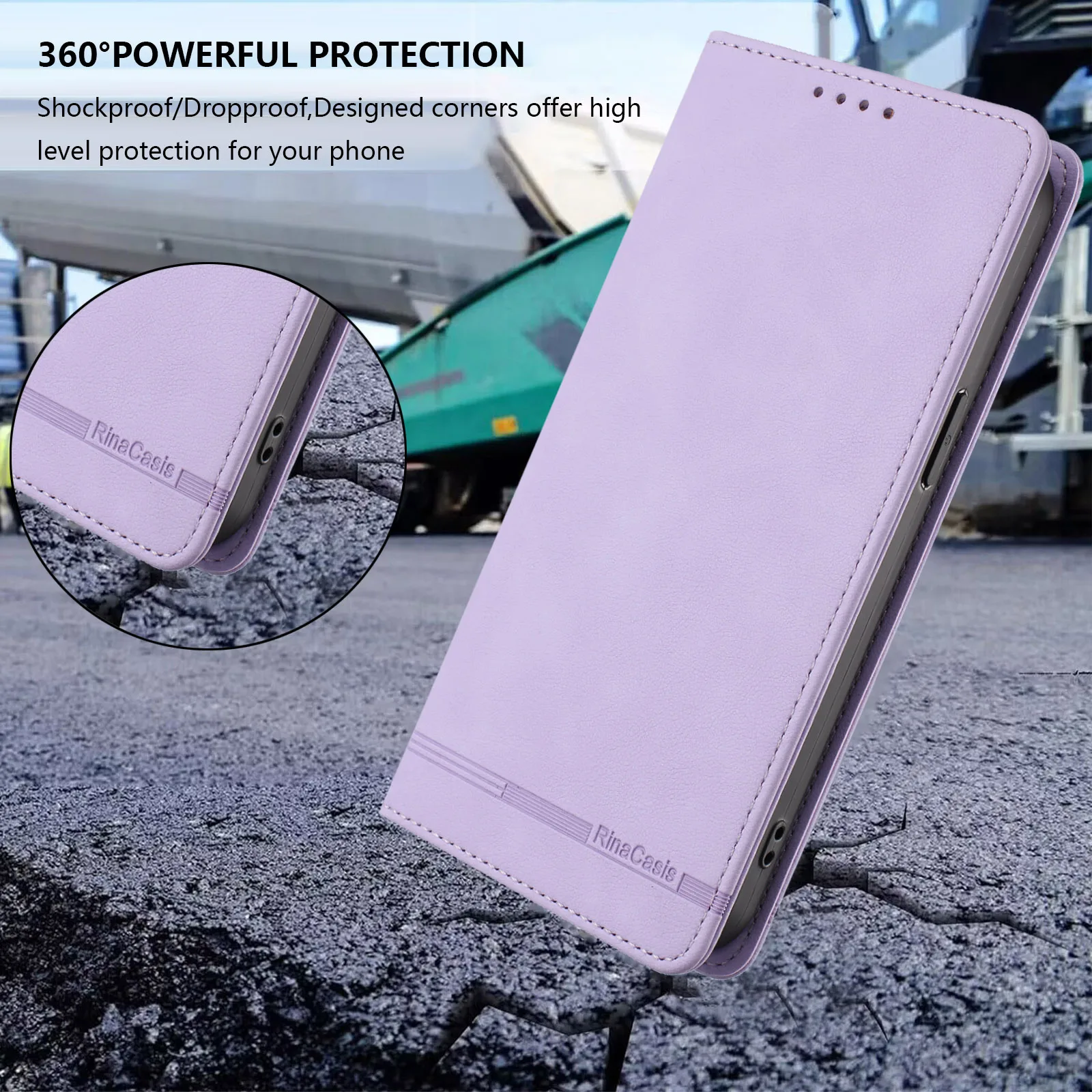 Funda de cuero con tapa y ranura para tarjeta magnética fuerte, respetuosa con la piel, para OPPO Realme 15 15T P4 Pro 5G