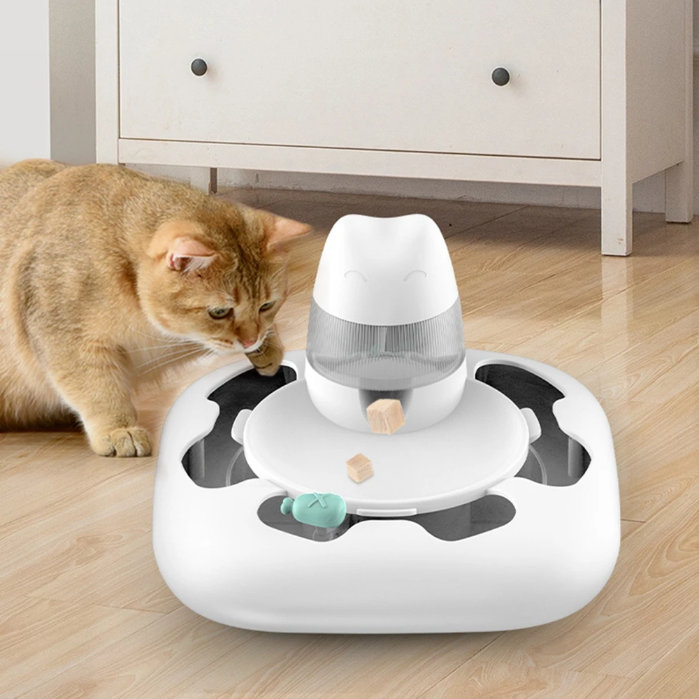 Interactive Cat Toy Dog Feeding Plate Game Predator Bowl Puzzle Slow Food Training USB Charging Cats Food Toy Pet Supplies