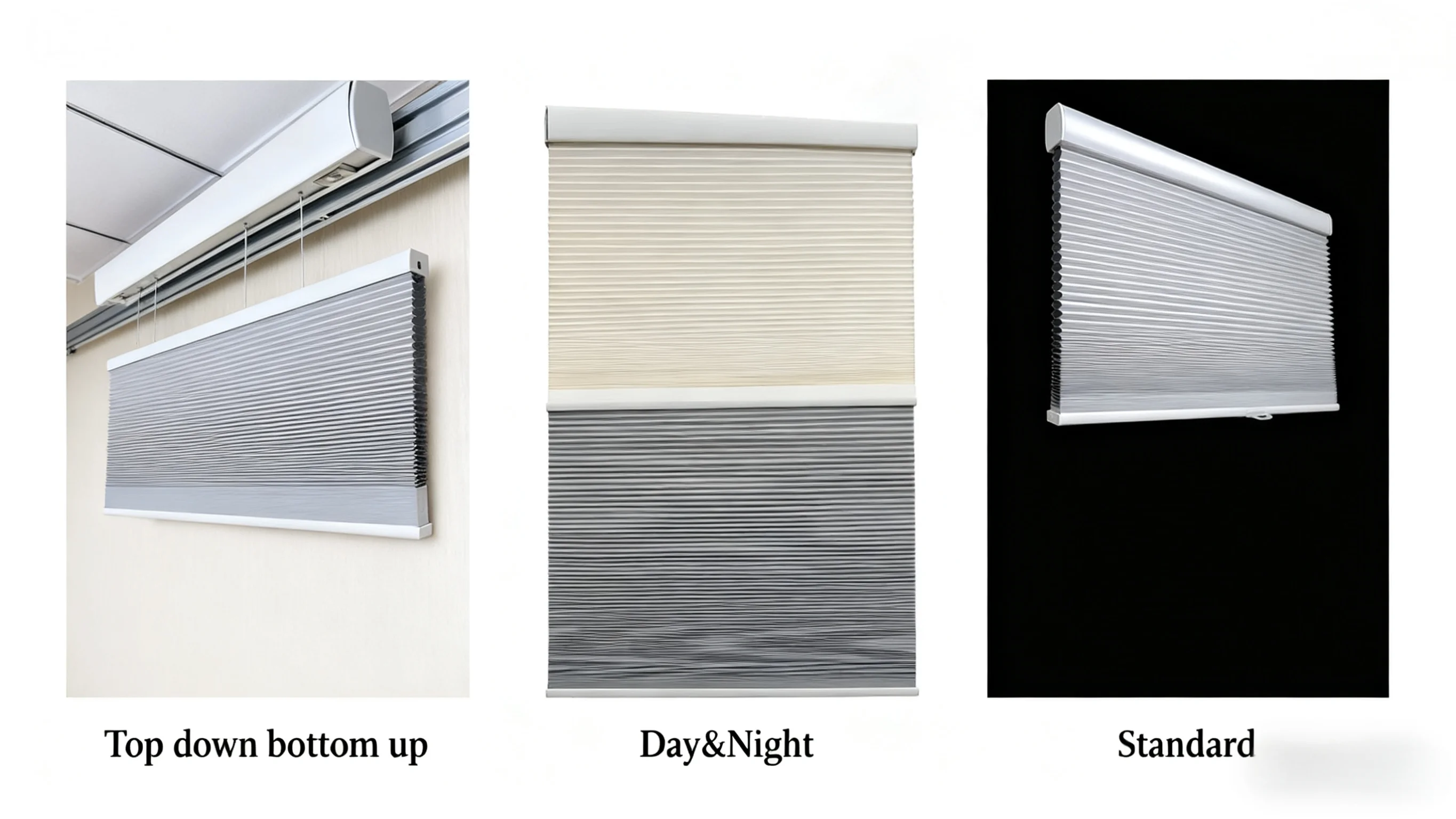 Sun Modern Fabric Honeycomb Blinds Custom Color Heat Insulated Motorized Curtains Blackout Plain Cellular Shades