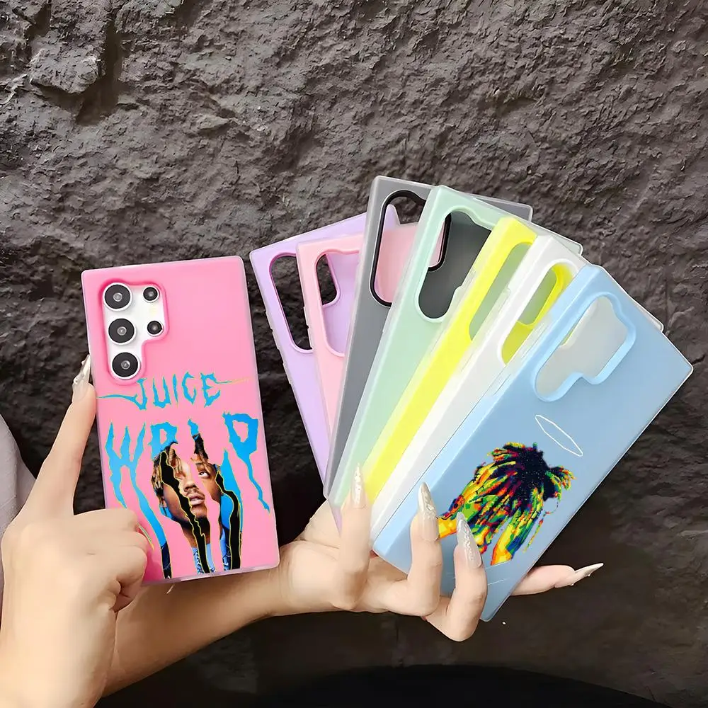 Phone Case Soft TPU Clear Case For Samsung S22-S26, 2-in-1 Detachable Multi-Color Card Holder Cover Juice-Singer J-Juice WRLD