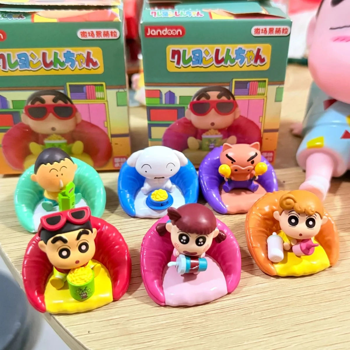 

Shinchan Crayon Sofa Series Mini Blind Box Toy Cartoon Character Figure Micro Scene Model Miniature Desk Decor Gifts