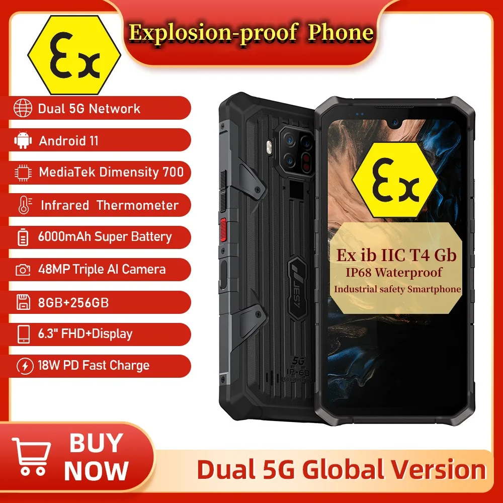 New Arrived Explosion-proof JESY J20 Night vision, IP68 Waterproof Zello Phone8GB 256GB 5G Phone