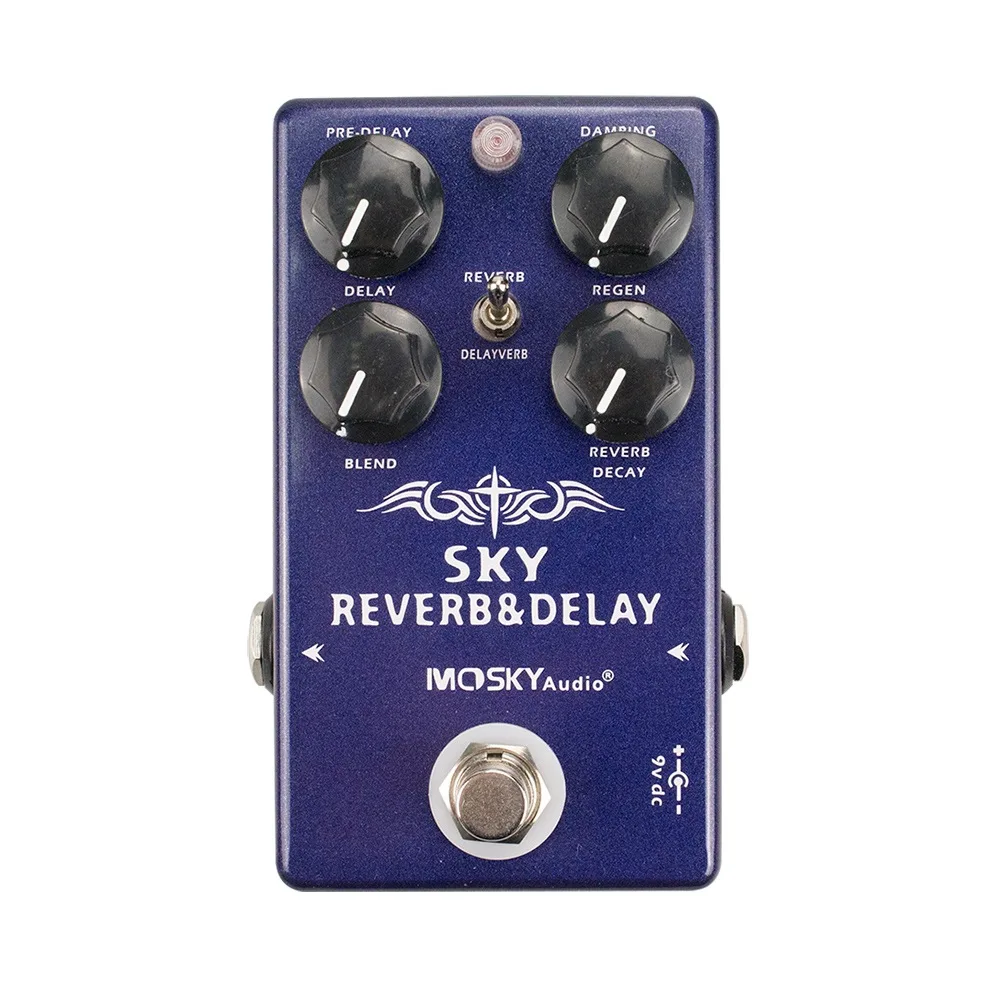 MOSKY SKY REVERB DELAY Reverb Pedal de efectos de guitarra procesadores de efectos Pedal de efecto de guitarra de retardo Digital True Bypass 3 en 1
