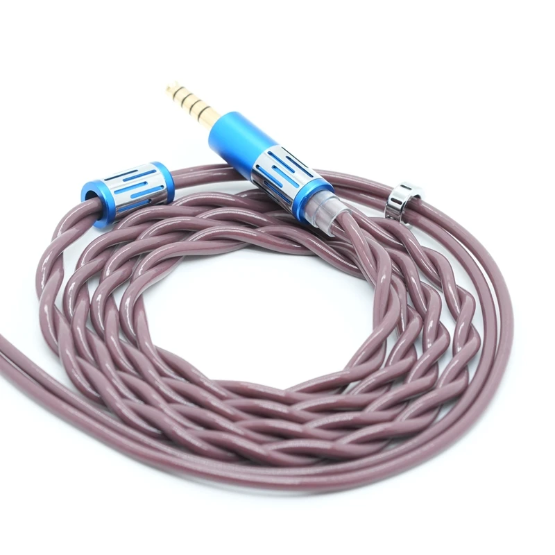 

XINHS S09 Коричневый 2-жильный коаксиальный кабель для наушников из чистой меди 7N с серебряным покрытием