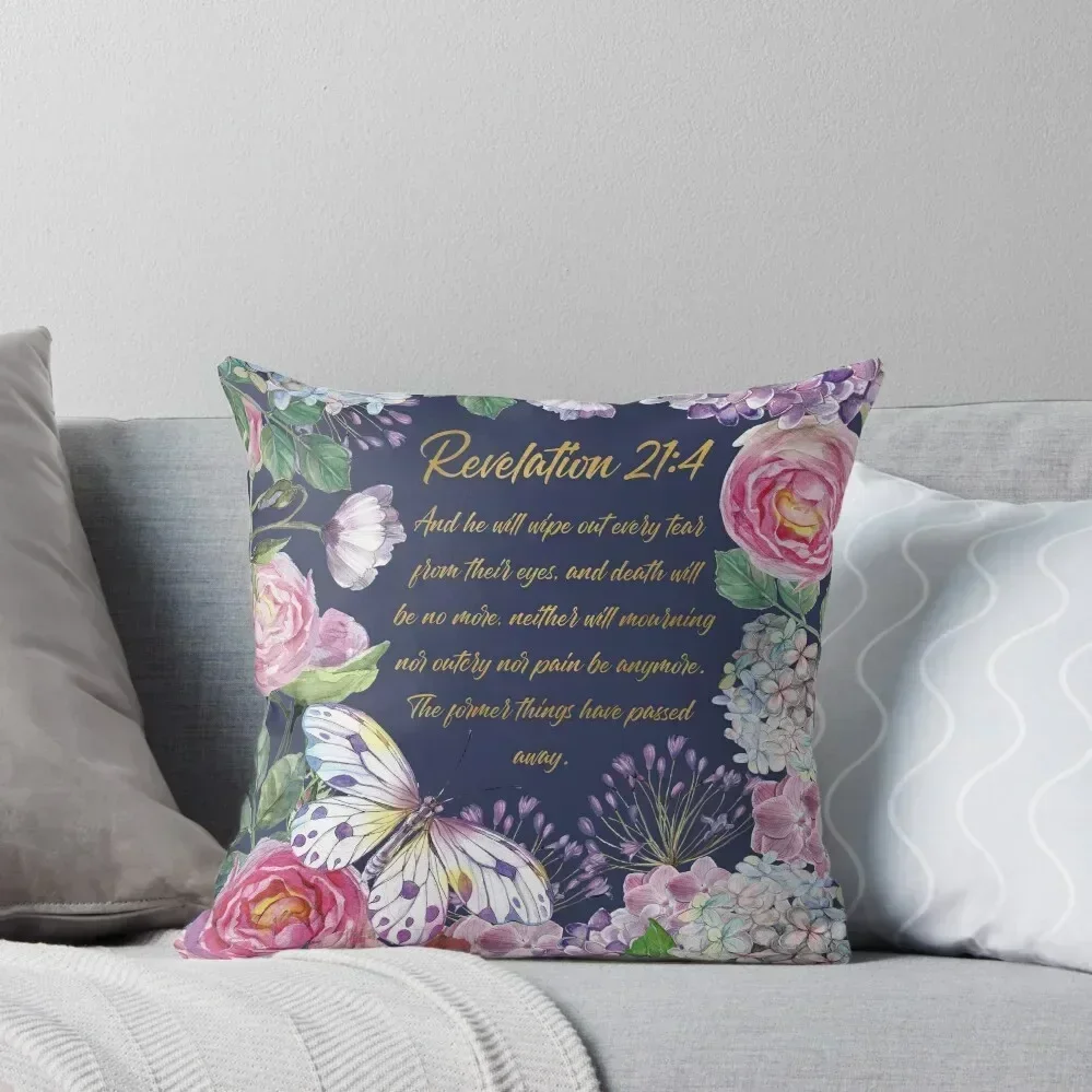 REVELATION 21:4 Throw Pillow Christmas Pillowcase pillow cover luxury pillow