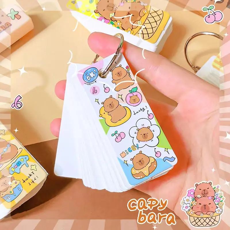 Kawaii stationery supplies back to school  acsesories capybara Diary mini Portable Notebooks  Notepad Ring notebook memo pads