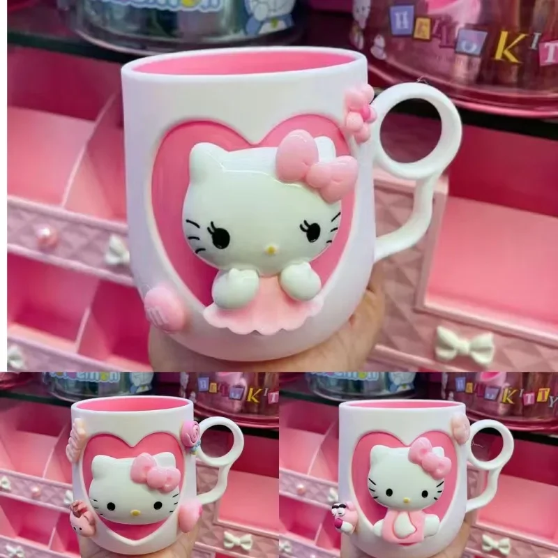 Hello kitty New Cartoon Kawaii Couple Mouthwash Cup Cartoon Sanrio Creative Girly Heart Children\'s Home Brushing Mouthwash Cup