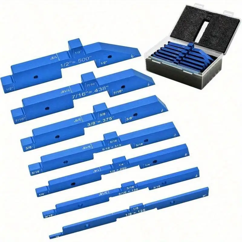 7PCS Router Table Setup Bars  Aluminum Precision Gauge Set for Woodworking Router Table Saw Accessories Height Depth Thickness