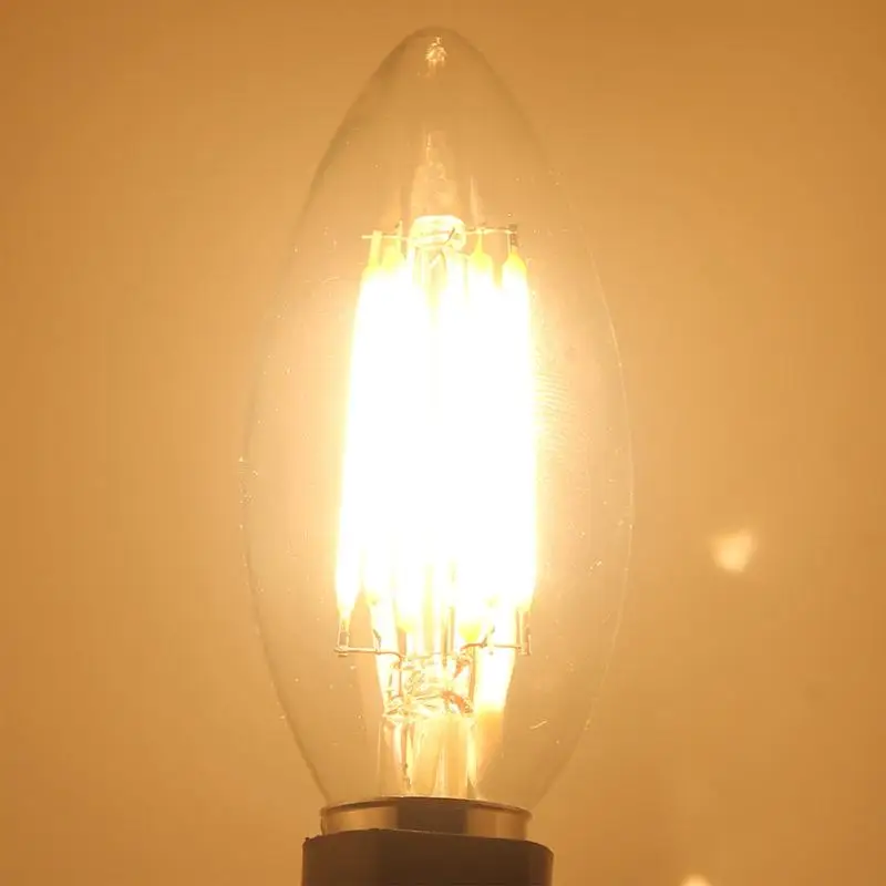 E14 LED Warm White Filament Bulb Retro Edison Glass Bulb for Home Ceilling Decoration C35/C35L/G45 Bulb Vintage Candle Light