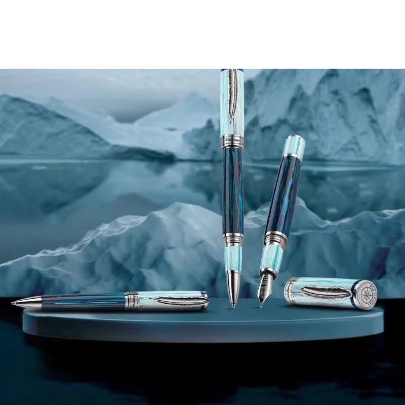 Italy original imported high-end pen gift for men and women high-end gift box ink pen business gift box glacier arctic pen