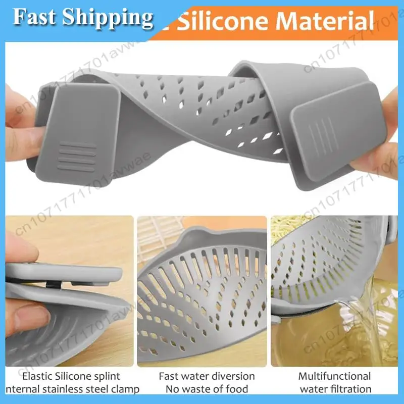 Melhor escolha clipe de silicone no filtro para todos os panelas pan macarrão dobrável gadgets de cozinha, para macarrão, escorredor de legumes