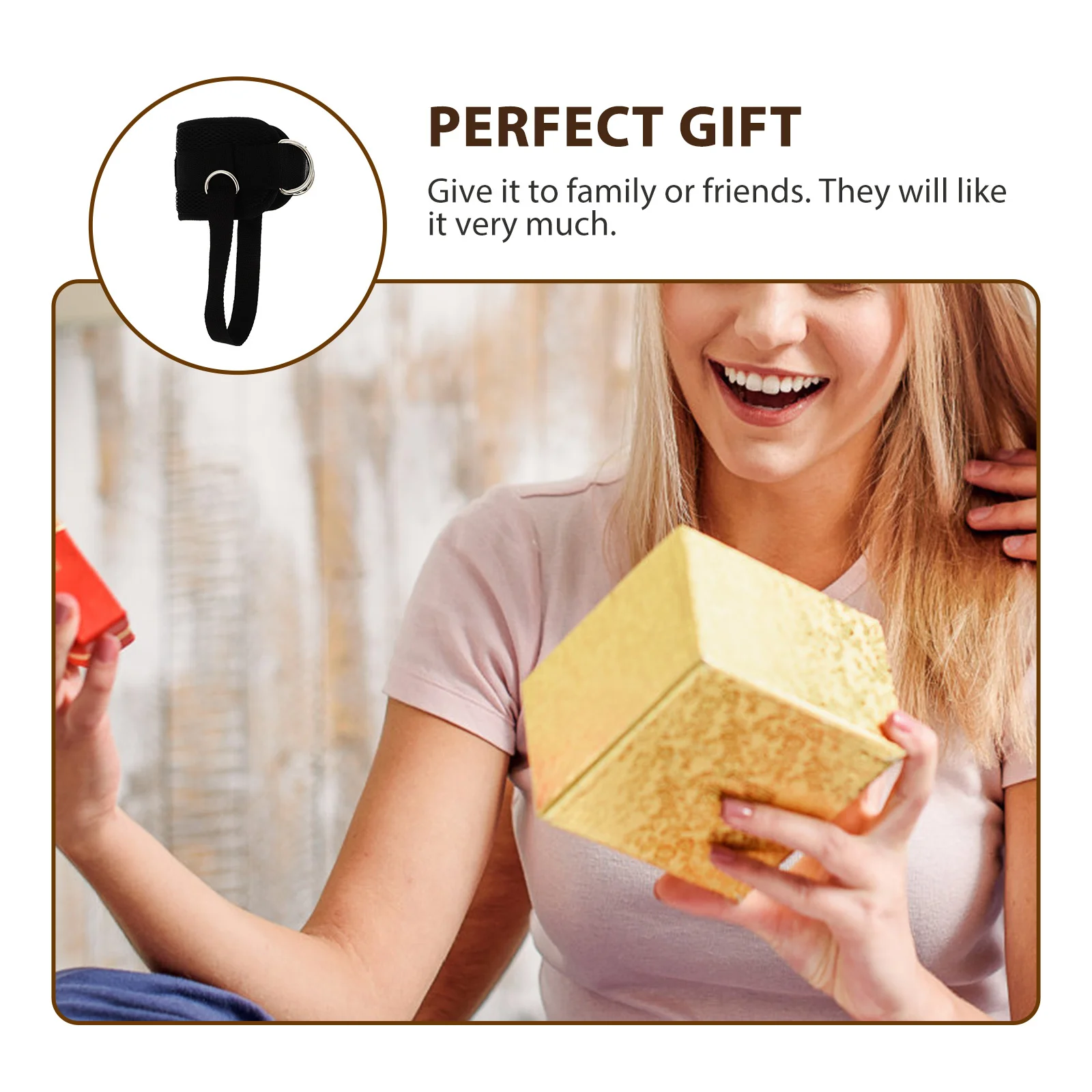 

Ankle Straps Adjustable Buckle D-Ring Fitness Ankle Cuff for Home Gym Cable Machine Leg Hip Training Resistance Workout