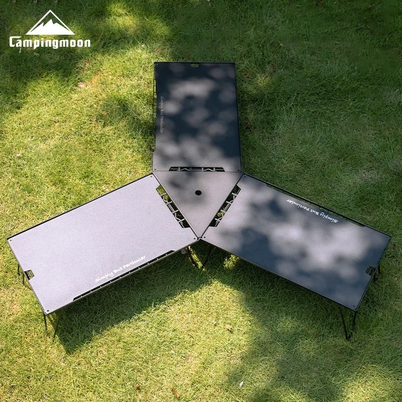 

CAMPINGMOON T-2357BK Стол Tluminum Tlloy Equilateral Треугольная доска Стол для хранения Доска Расширительная панель для уличного стола