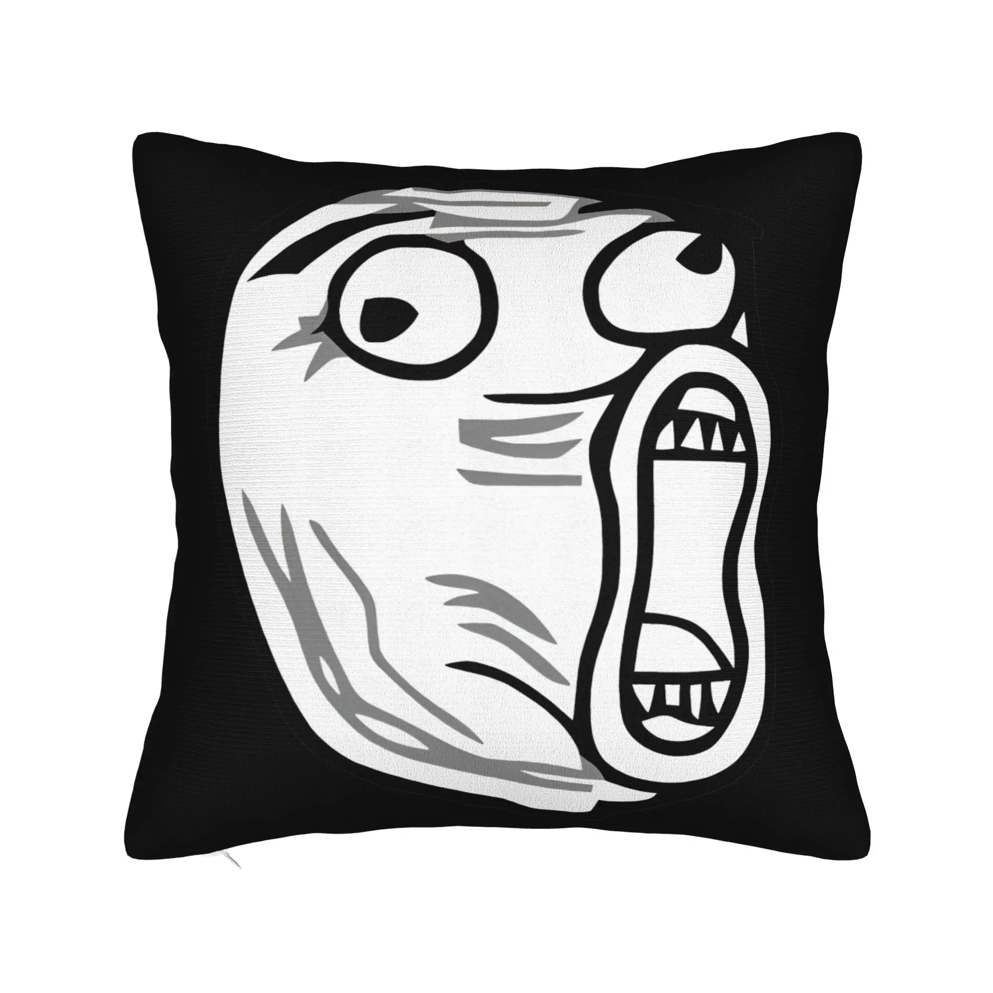Trollface  Meme  Square Pillow Case Rage Comic Funny Anime  Cushion Cover Customized Zipper Decor Pillowcase for Sofa 18