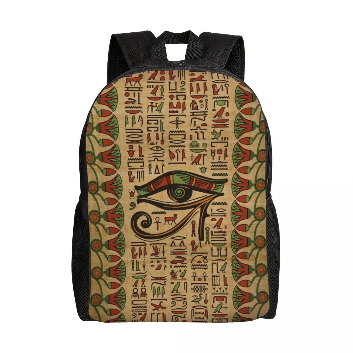 Egyptian Eye Of Horus Travel Backpack Women Men School Laptop Bookbag Ancient Egypt Hieroglyphs College Student Daypack Bags