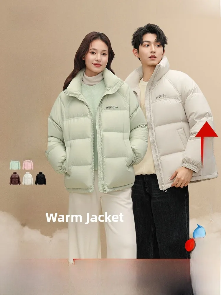 

Lightweight Puffer Bread Sle down Jaet for Couples Men's Spring New Arrival Outdoor Sport Ci Casual Daily Wear Snow Flng