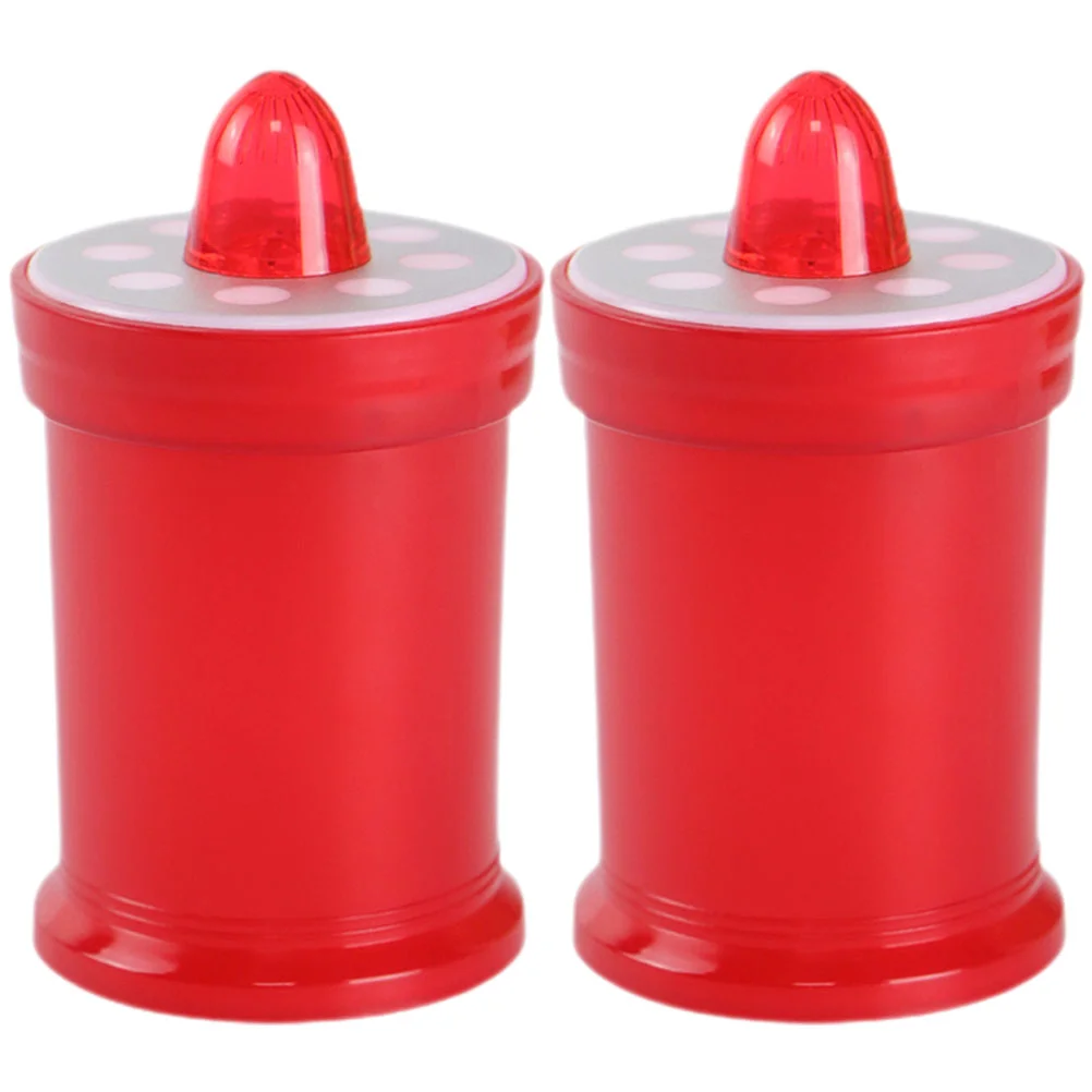 2 Pcs Flickering LED Candles Cemetery Light Solar Table Centerpiece Plastic Fake Lamp