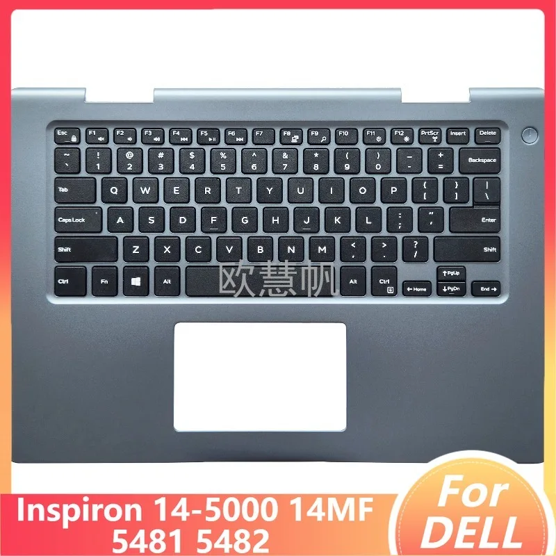

T New For Dell Inspiron 14-5000 14MF 5481 5482 Laptop Top Case Palmrest Upper Case with US Keyboard NO Backlight 0XHYYJ 041KVJ